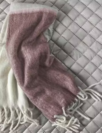 Flot tofarvet plaid & 26 nr. af HER&NU