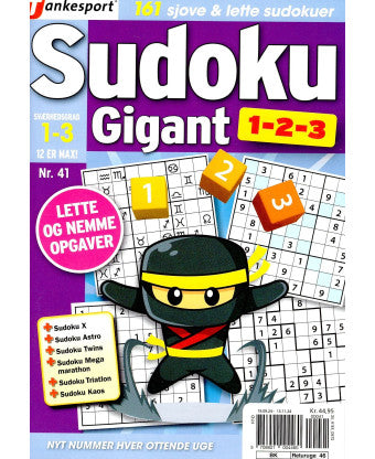 Sudoku Gigant 1-2-3 - Julegave