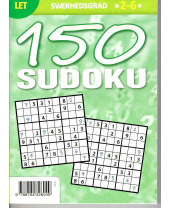Sudoku Bog, Sværhedsgrad Let