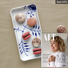 16 nr. af ALT for damerne & Royal Cph aflangt fad