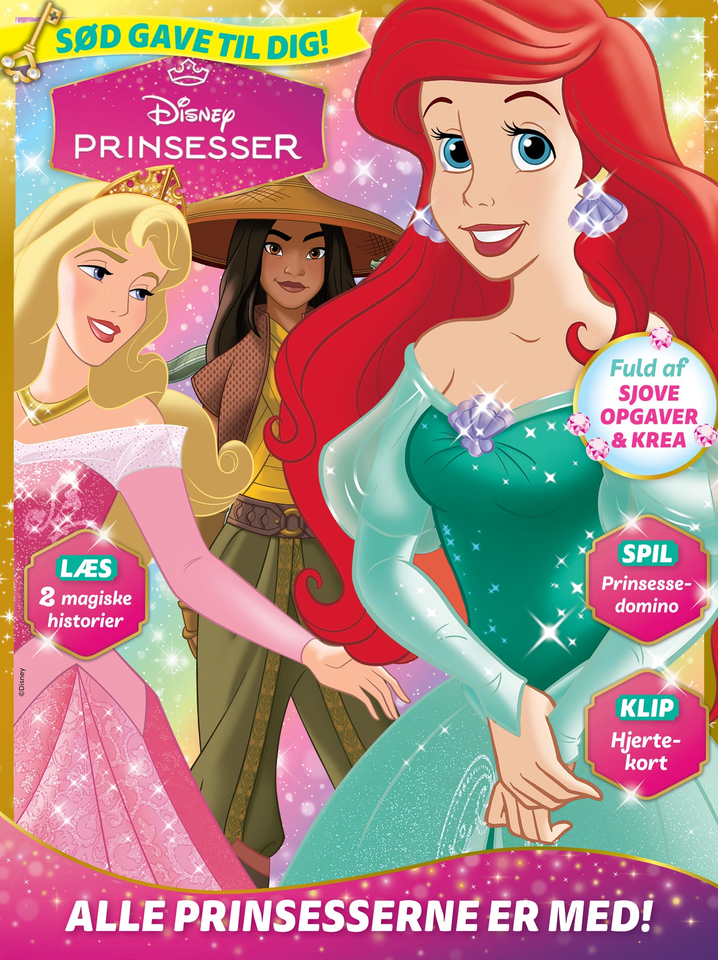 Bog Fem minutter i godnat - Disney Prinsesser & 6 nr. af Prinsesser