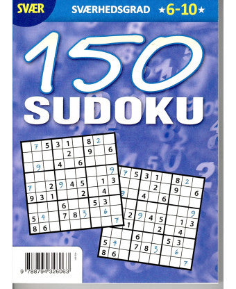 Sudoku 150: Sværhedsgrad Svær
