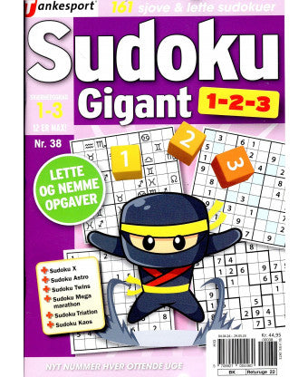 Sudoku Gigant 1-2-3 - Giv som gave